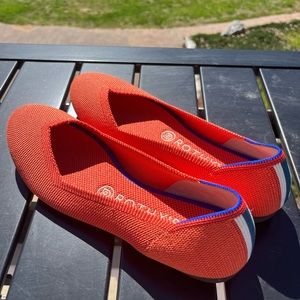 Rothy’s The Flat | Orange & Blue Stripe | Sz. 8
